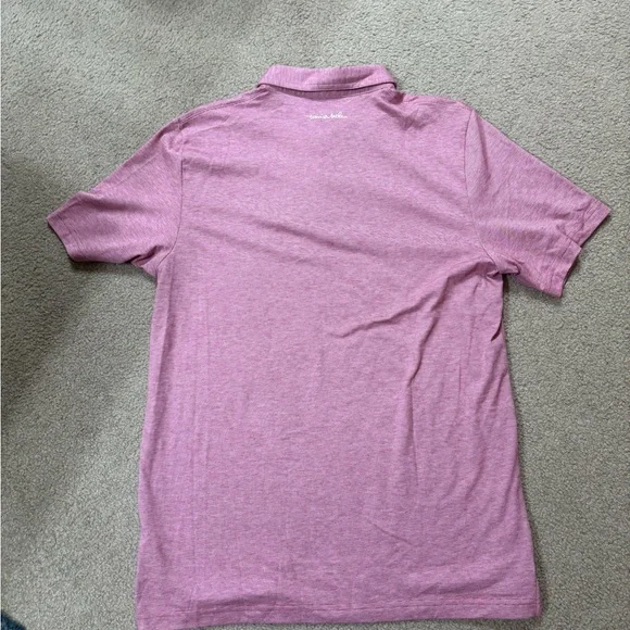 Travis Mathew red striped Polo Shirt - Picture 5 of 5